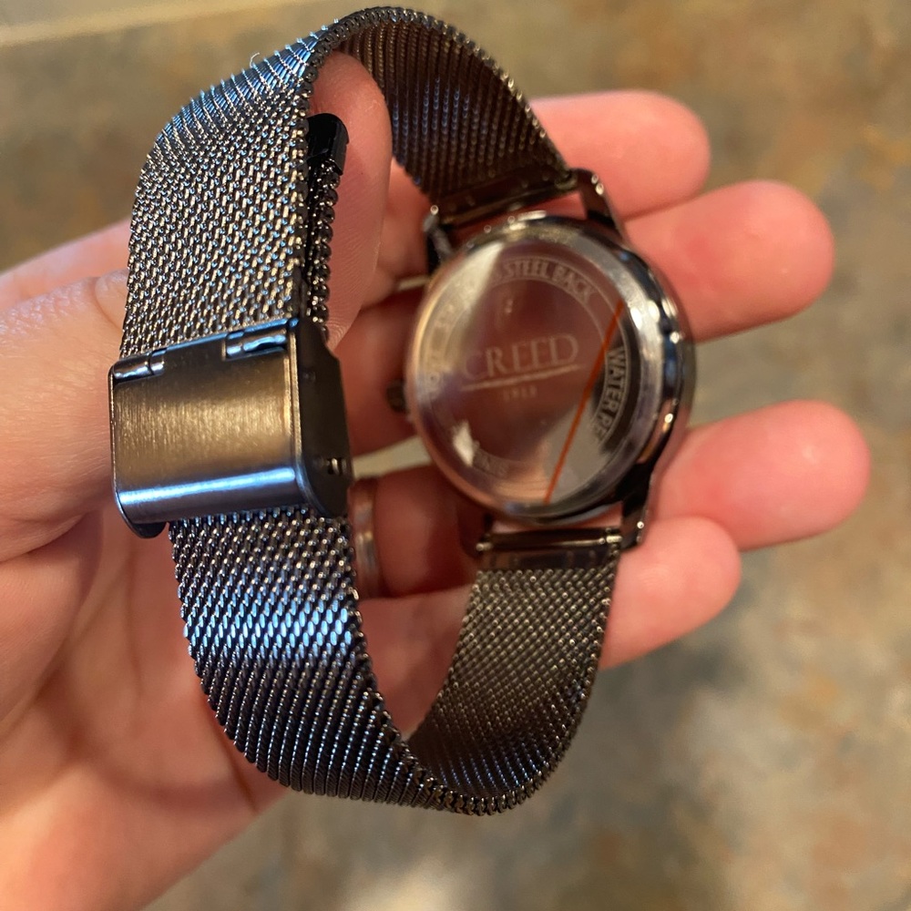 Creed Black Mesh Strap Watch - Picture 4 of 8